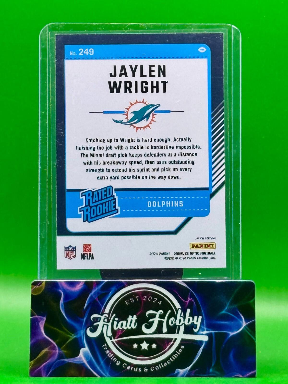 2024 Panini Donruss Optic - Jaylen Wright #249 - Purple Shock Prizm (RC)