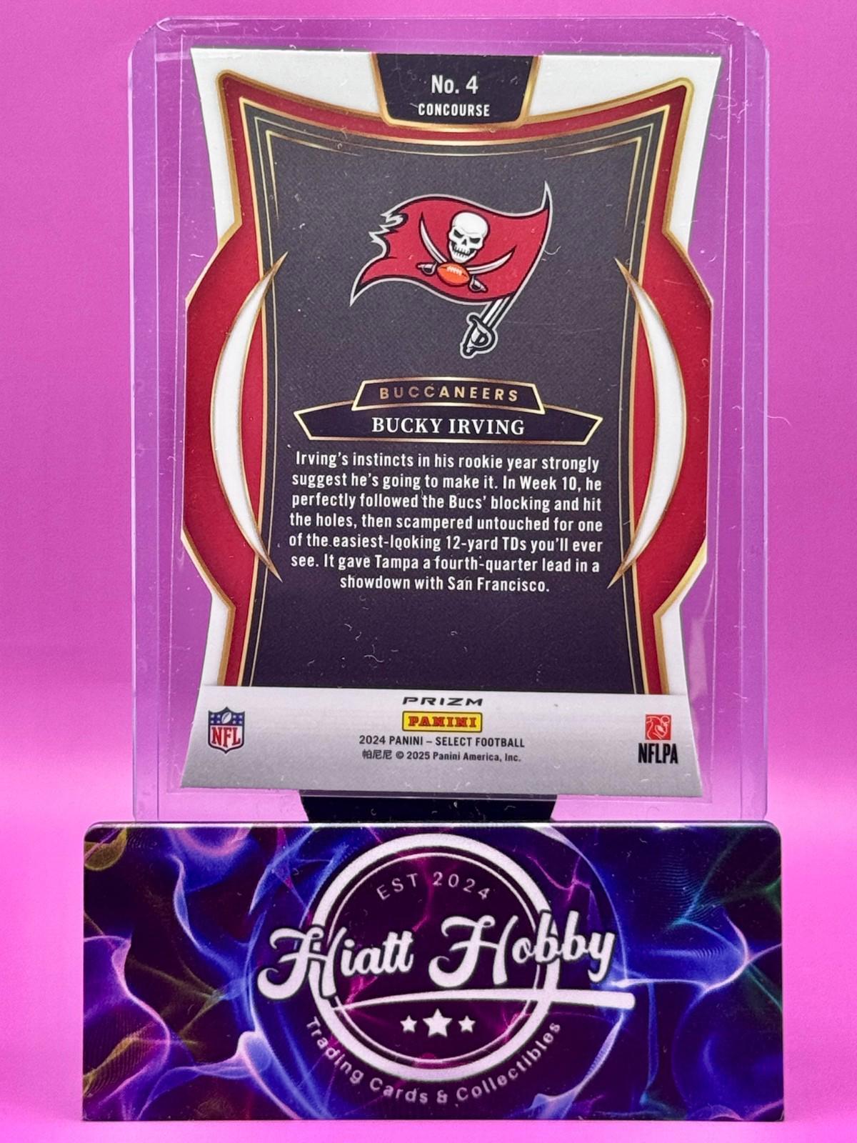 2024 Panini Select - Concourse - Bucky Irving #4 Silver Prizm Die-Cut (RC)