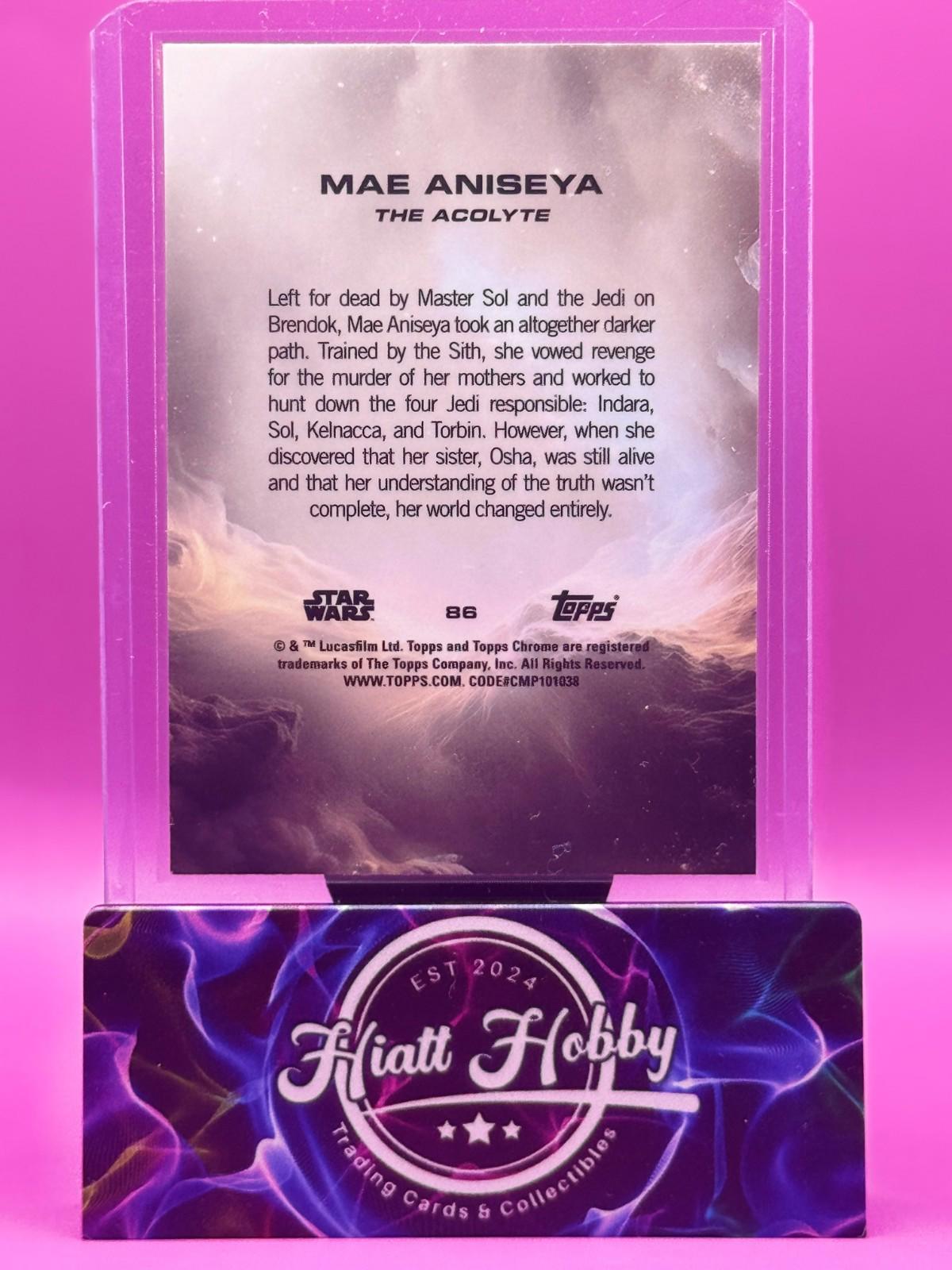 2025 Topps Chrome Star Wars - Mae Aniseya #86 - Raywave Refractor