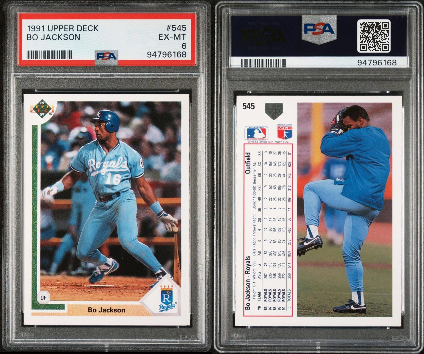 1991 Upper Deck - #545 Bo Jackson PSA 6