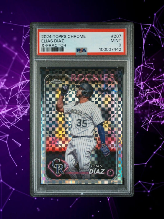 2024 Topps Chrome - Elias Diaz #287 - X-Fractor - PSA 9