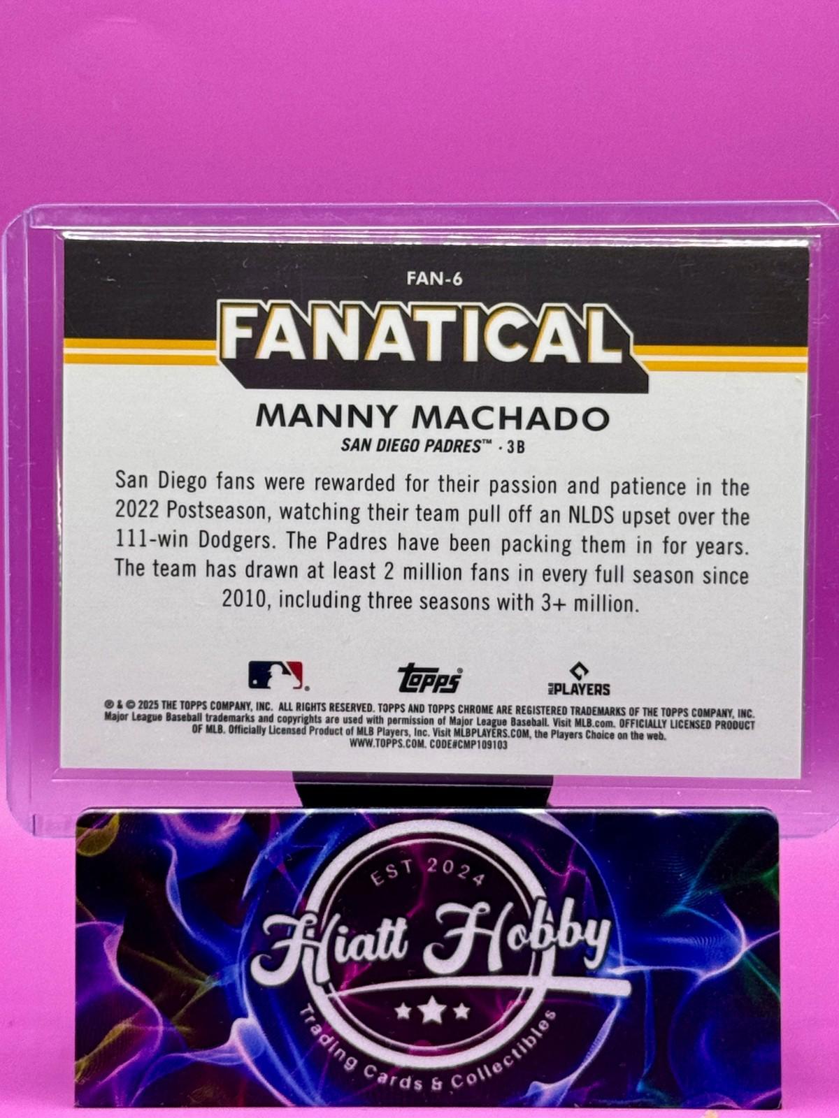 2025 Topps Chrome - Manny Machado #FAN-6 - Fanatical