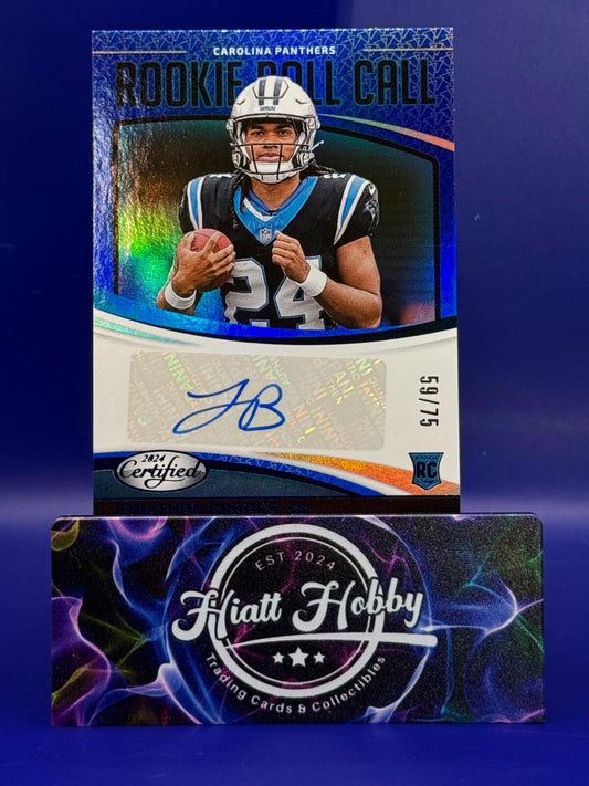 2024 Panini Certified - Jonathan Brooks #RRC-JBS Blue Rookie Roll Call Auto /75