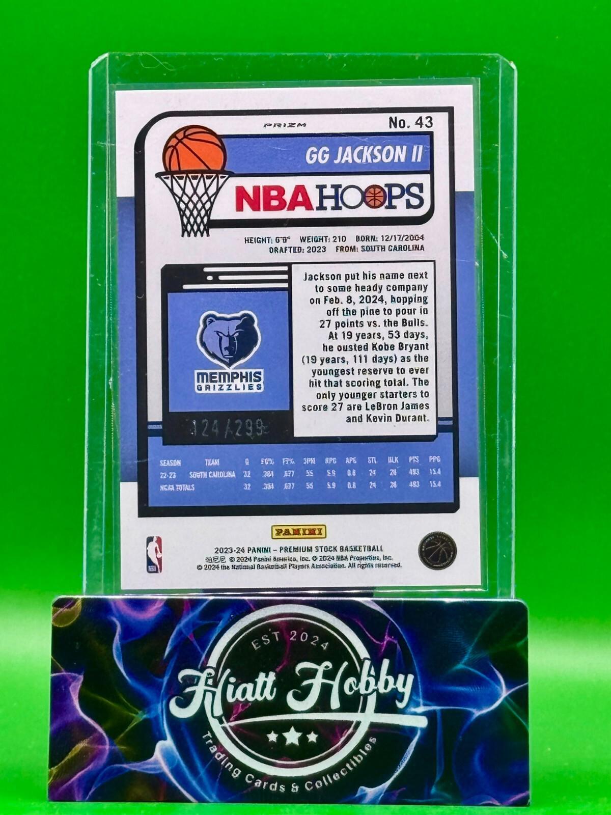 2023 Panini Premium Stock Basketball - GG Jackson II #43 - Orange /299 (RC)