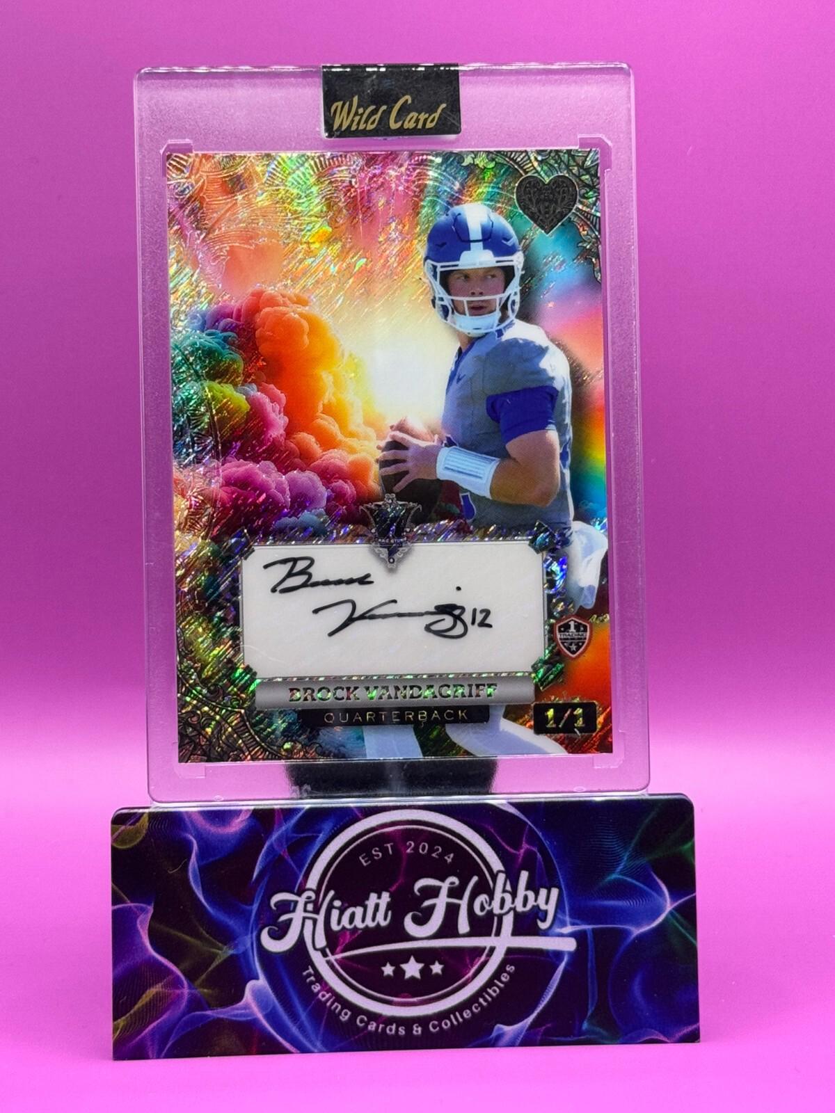 2024 Wild Card 7-Card Stud Brock Vandagriff #AH7CEBV Rainbow Shimmer Auto 1/1