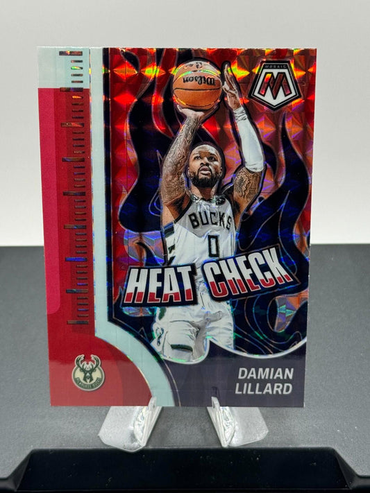 2023-24 Panini Mosaic - Heat Check Red Prizm Damian Lillard #15 - SP