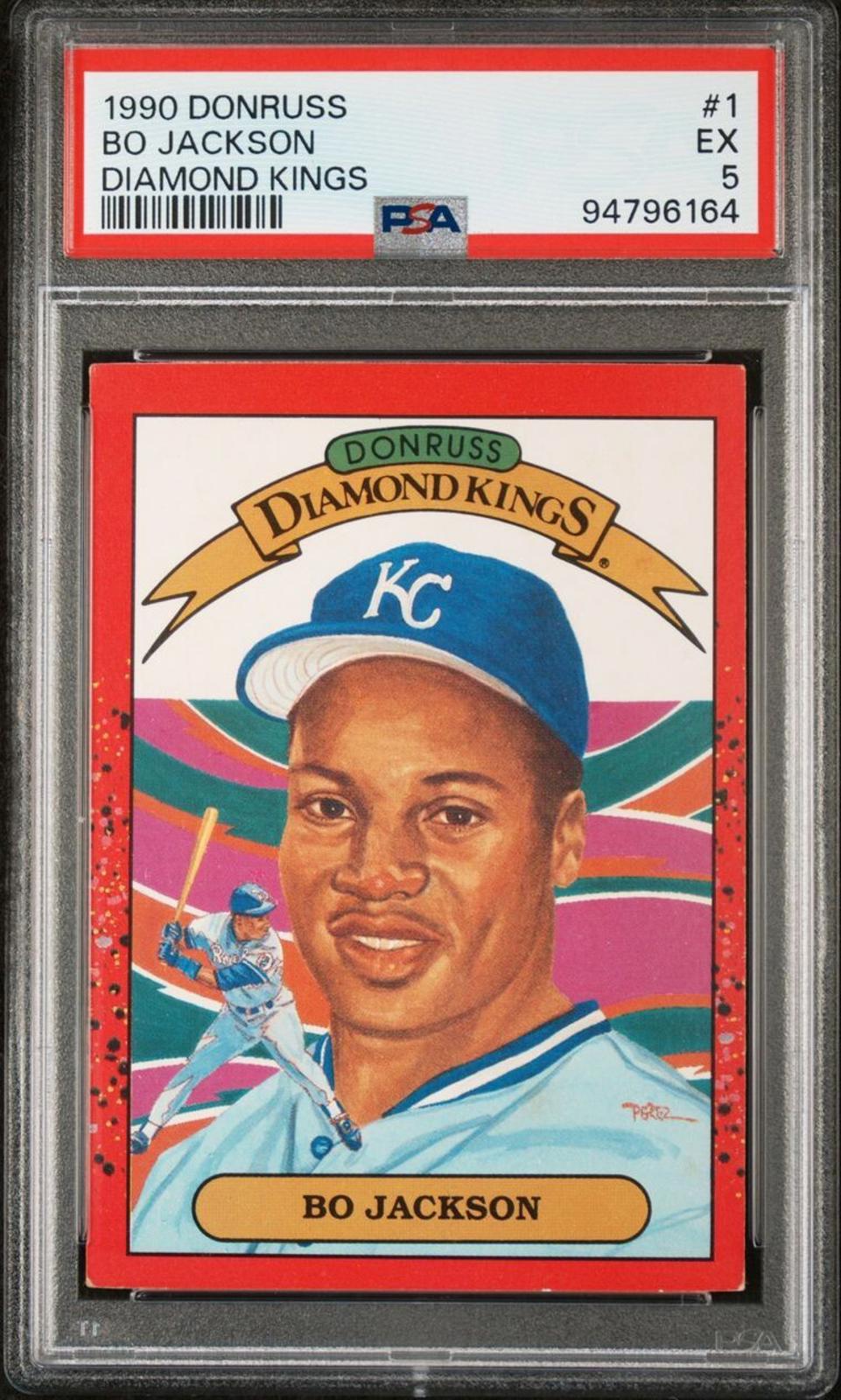 1990 Donruss - Diamond Kings #1 Bo Jackson PSA 5