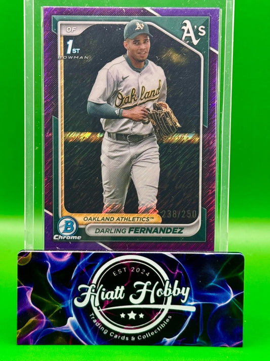 2024 Bowman Chrome - Darling Fernandez #BCP-184 - Purple Shimmer /250 (RC)