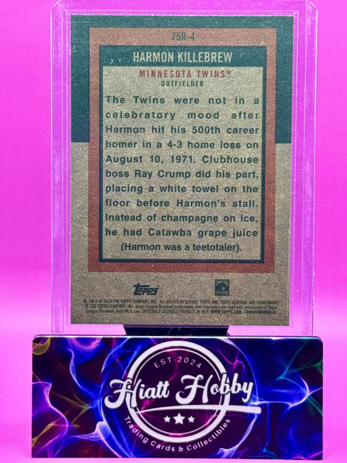 2024 Topps Herritage High Number - Harmon Killebrew #75R-4 - 1975 Retires