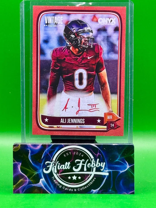 2024 Onyx Vintage Football - Ali Jennings #VAALJE - Red Auto /25