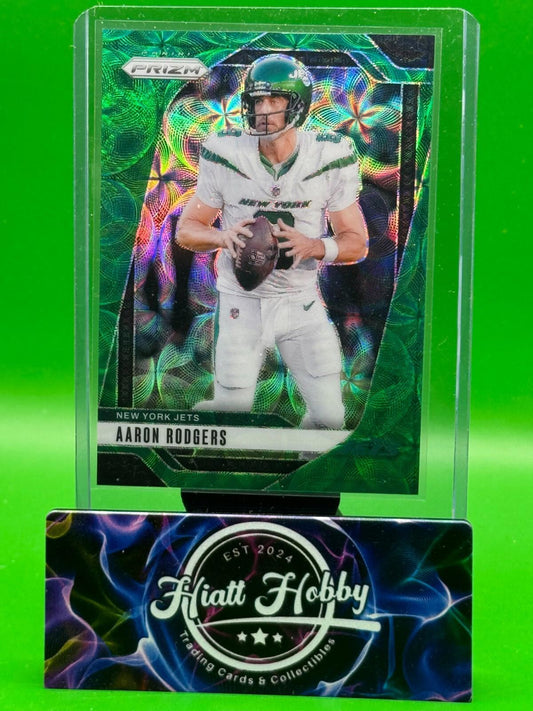 2024 Panini Prizm Football - Aaron Rodgers #222 - Green Scope Prizm /75