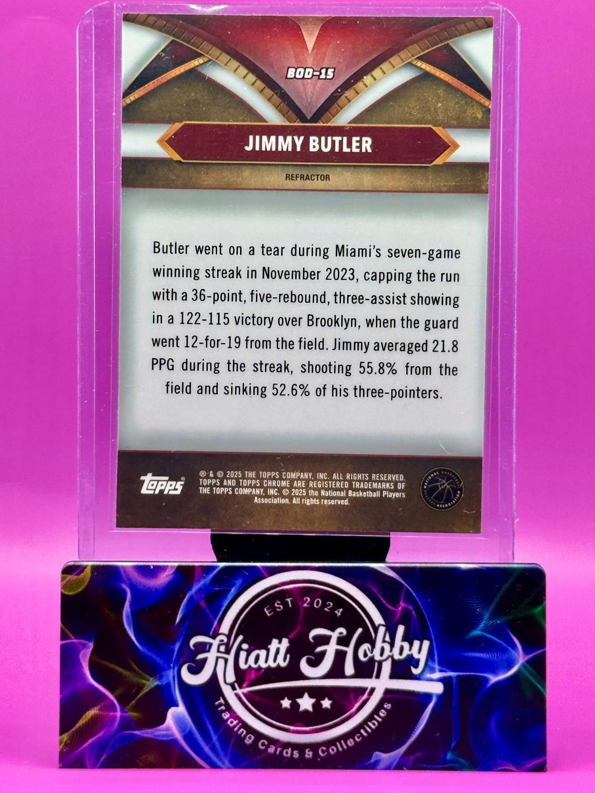 2024-25 Topps Chrome - Jimmy Butler #BOD-15 - Ball of Duty - Refractor