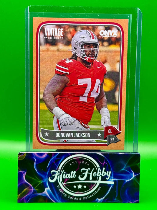 2024 Onyx Vintage Football - Donovan Jackson  #OVDOJA - Orange /75 (RC)