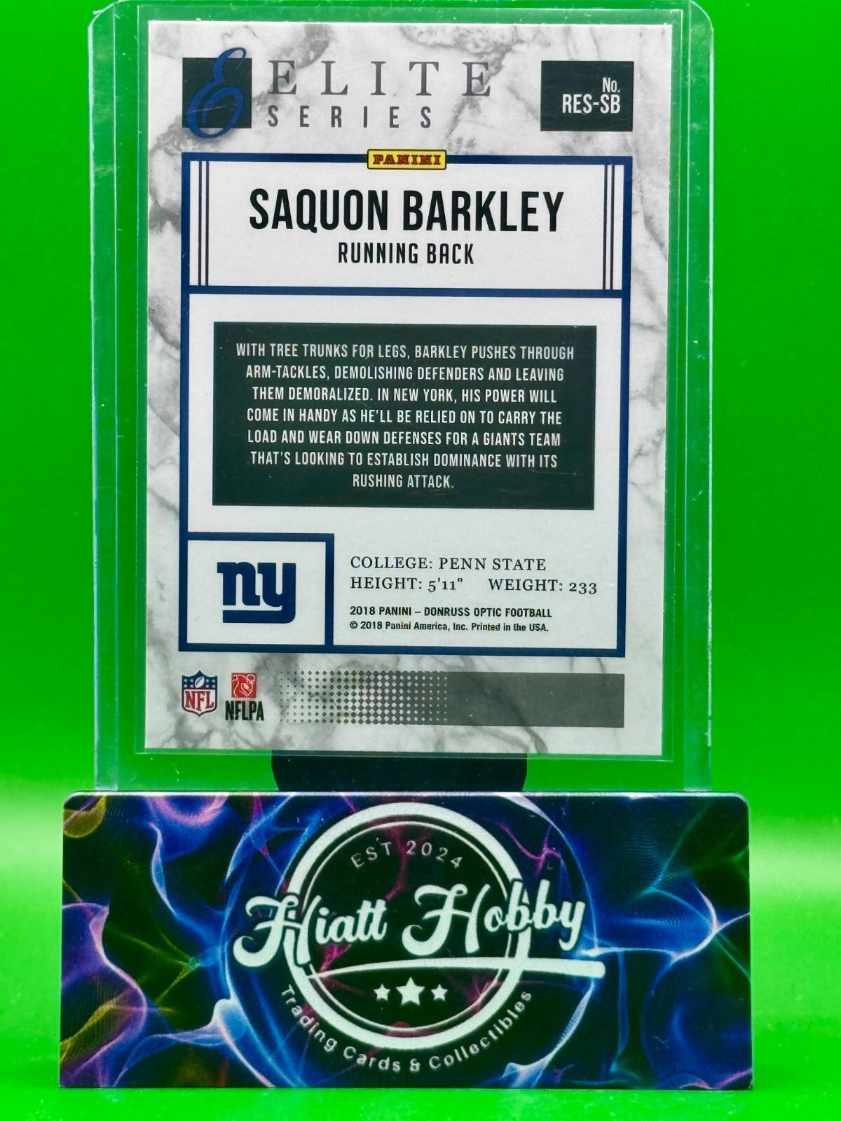 2018 Panini Donruss Optic - Rookie Elite Series Saquon Barkley #RES-SB (RC)