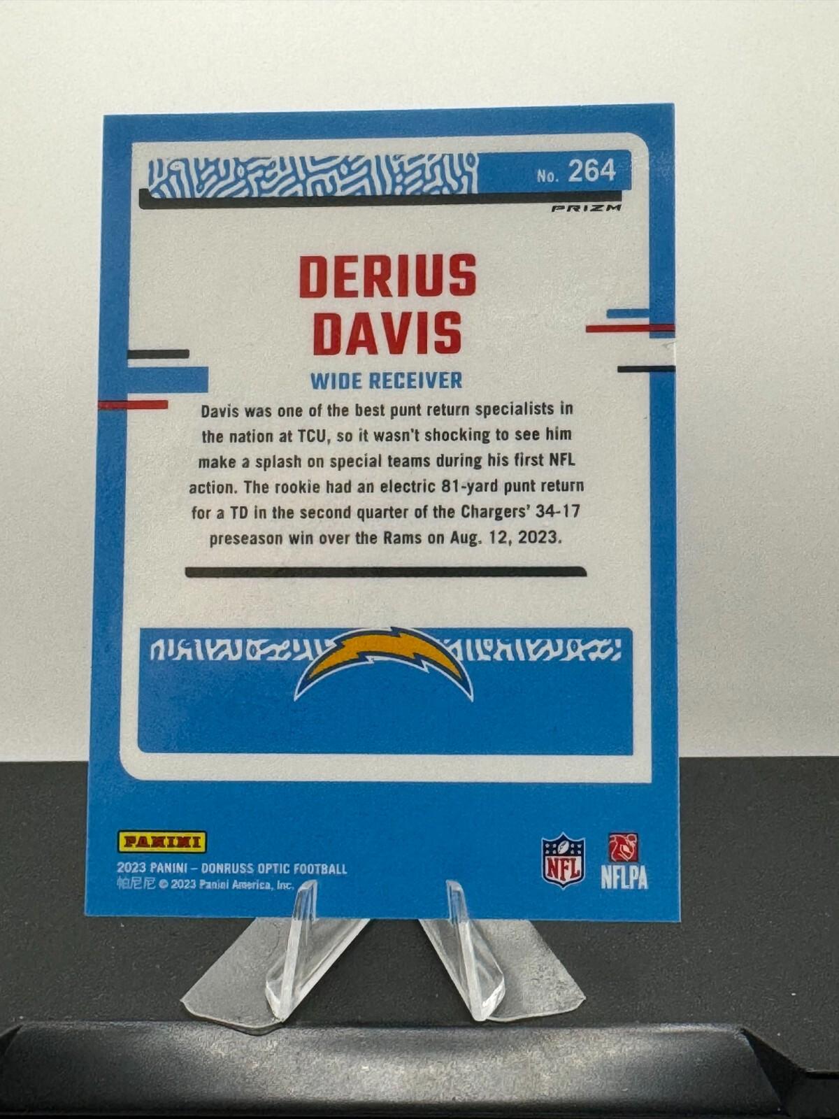 2023 Panini Donruss Optic - Rated Rookie #264 Derius Davis (RC) - HOLO PRIZM