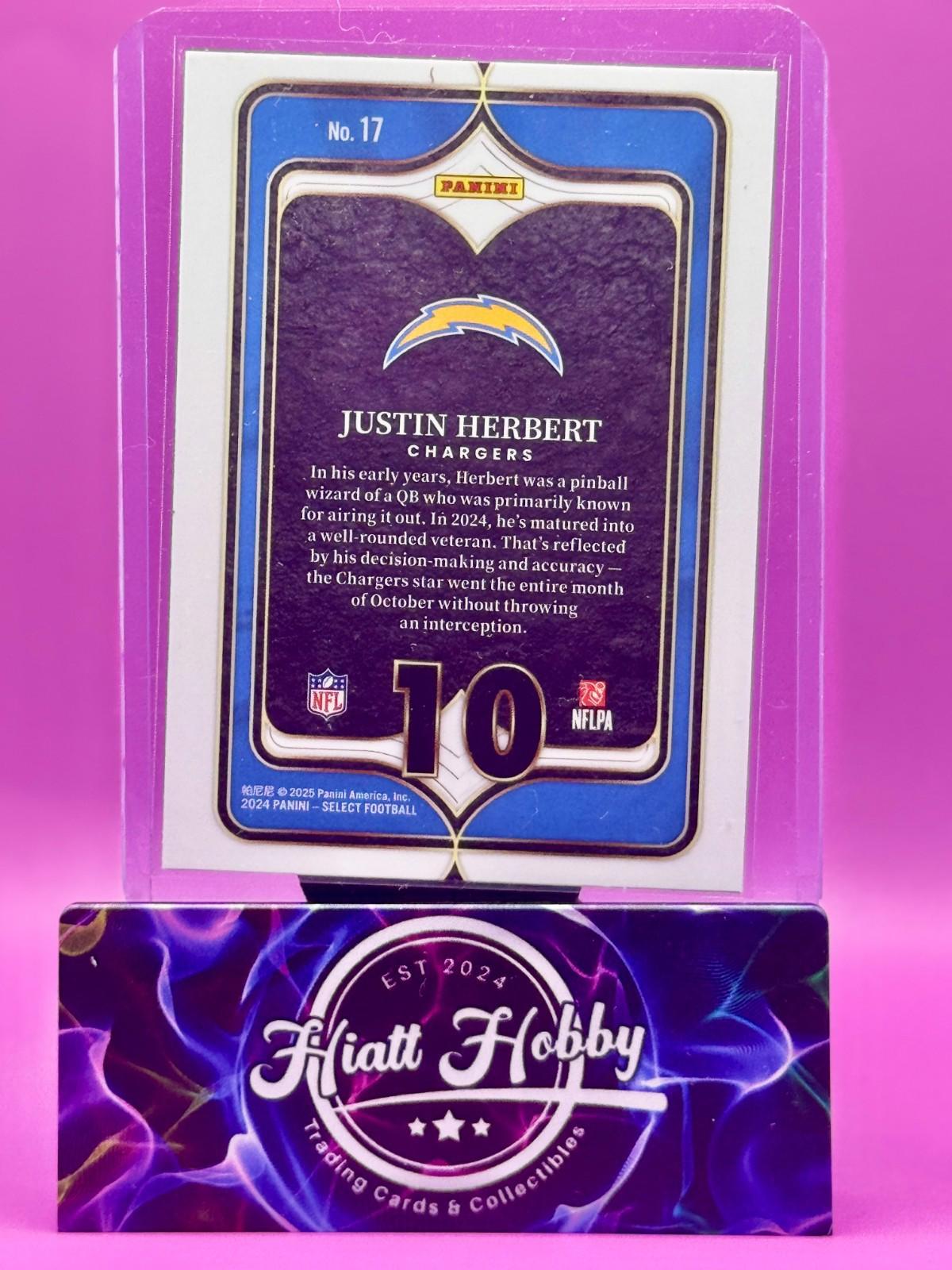 2024 Panini Select - Justin Herbert #17 - Numbers