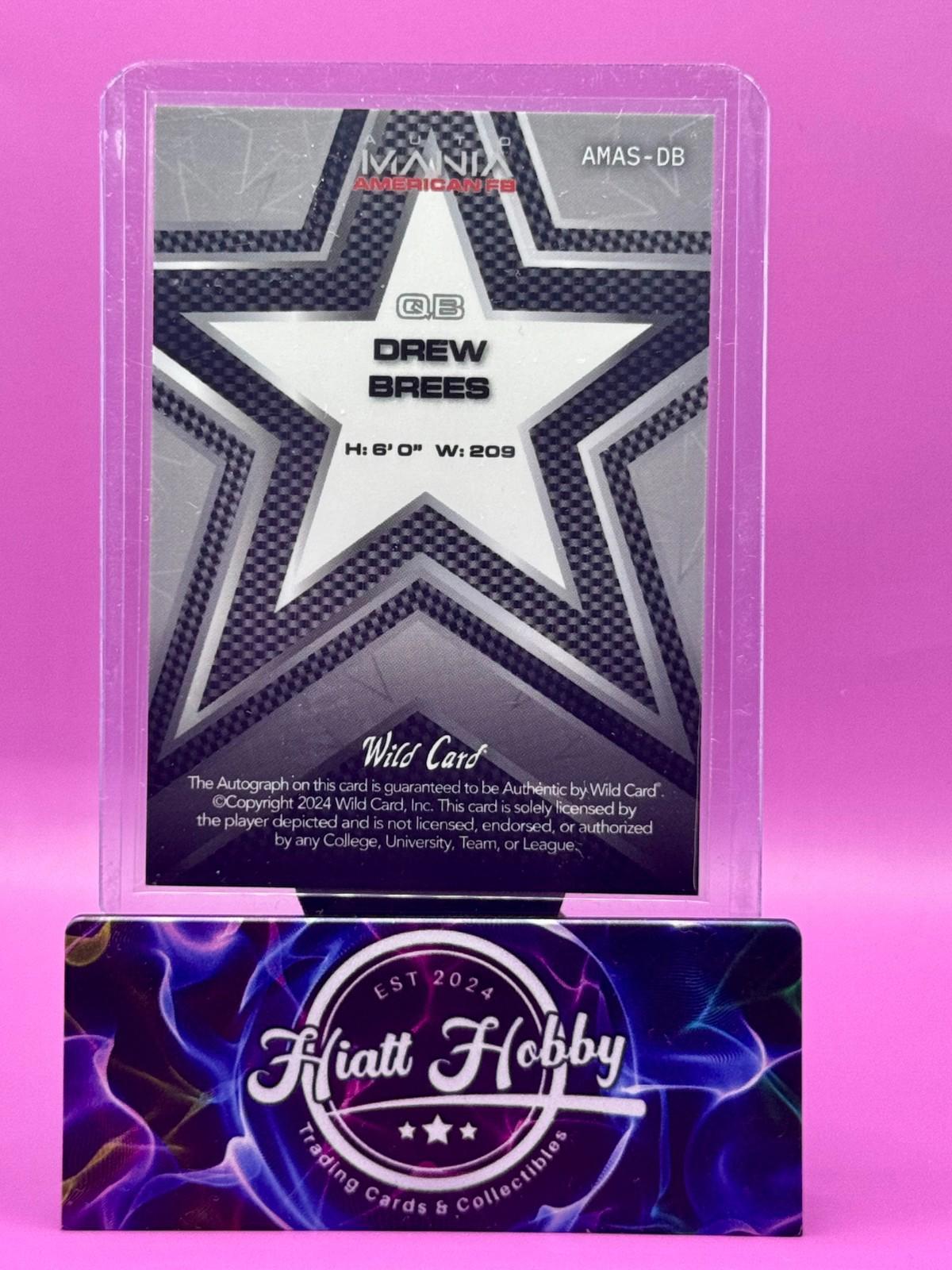 2024 Wild Card Auto Mania - Drew Brees - American Eagle Rainbow Auto 1/1