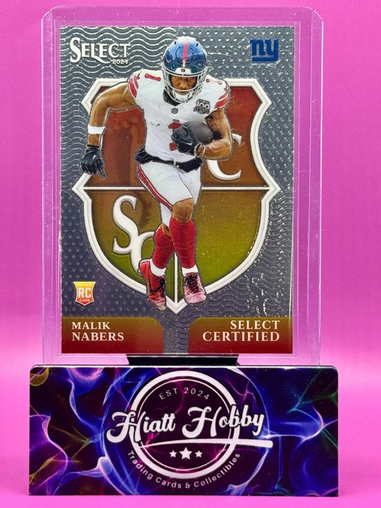 2024 Panini Select Football - Malik Nabers #6 - Select Certified (RC)