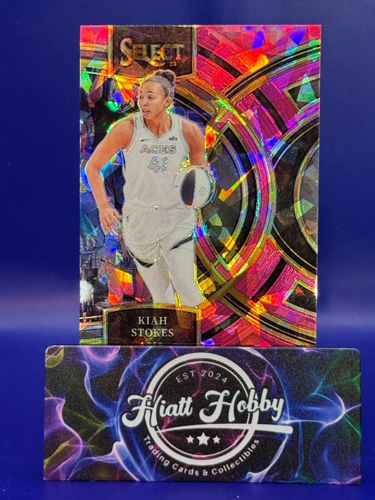 2024 Panini Select WNBA - Premier Level #179 Kiah Stokes - Pink Ice