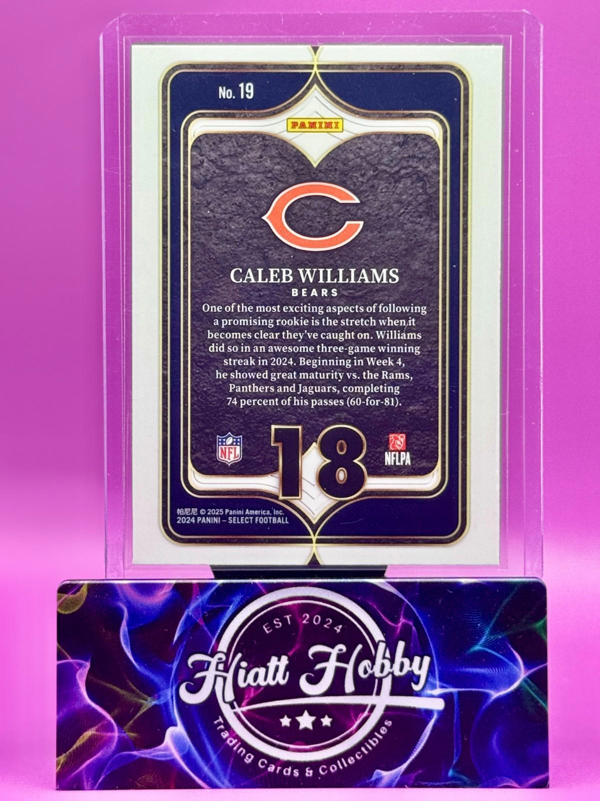 2024 Panini Select - Select Numbers - Caleb Williams #19 (RC)