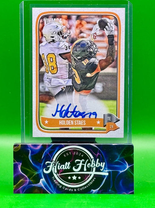 2024 Onyx Vintage Football - Holden Staes #VAHOST - Auto