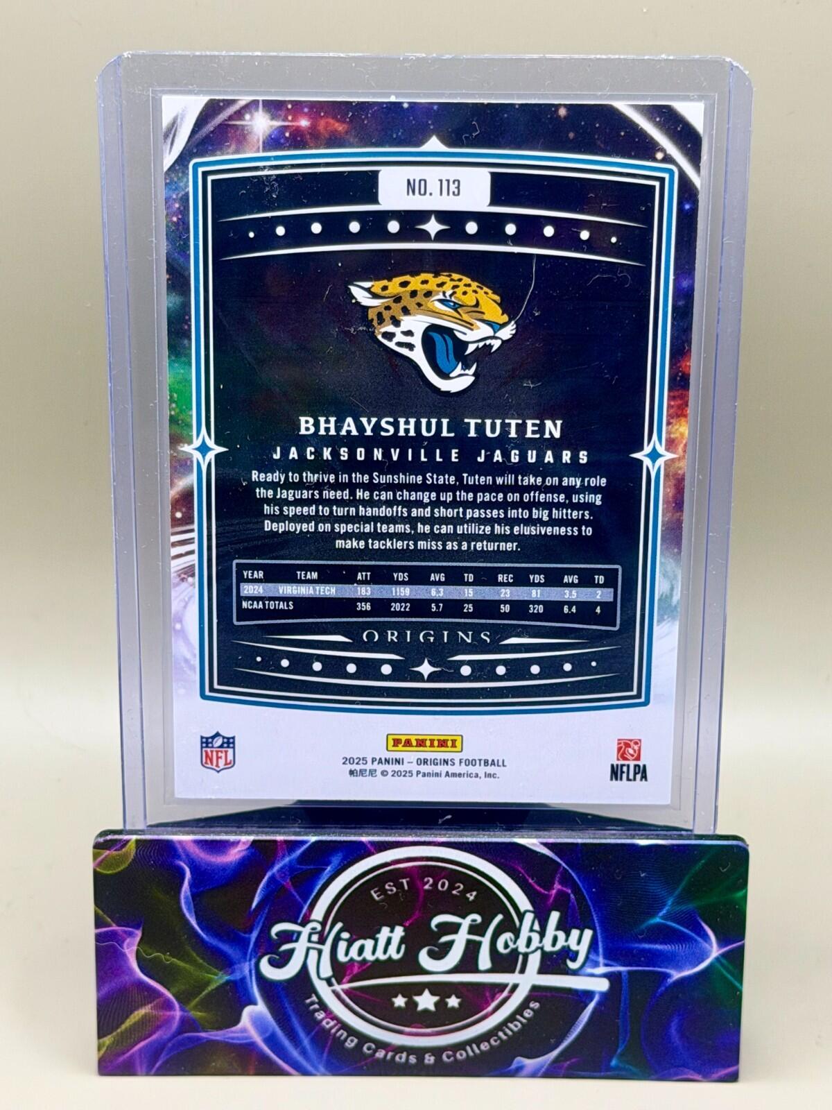 2025 Panini Origins Football - #113 Bhayshul Tuten (RC)