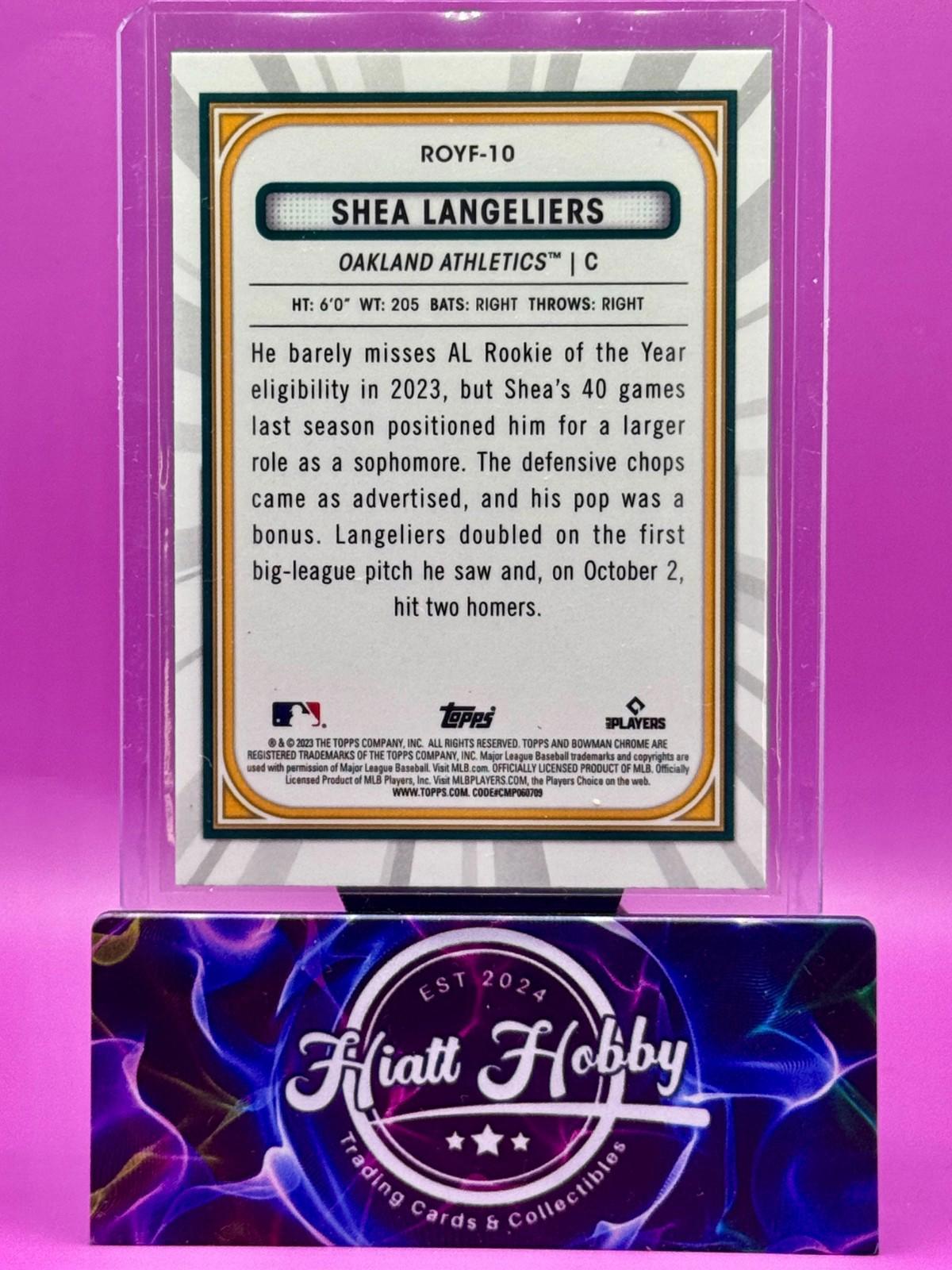 2023 Bowman - Rookie of the Year Favorites Shea Langeliers #ROYF-10 (RC)