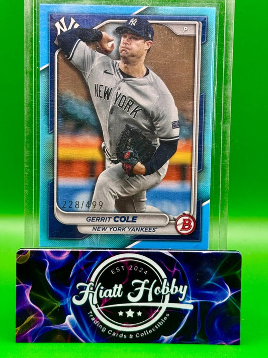 2024 Bowman Baseball - Gerrit Cole #60 - Sky Blue Parallel /499