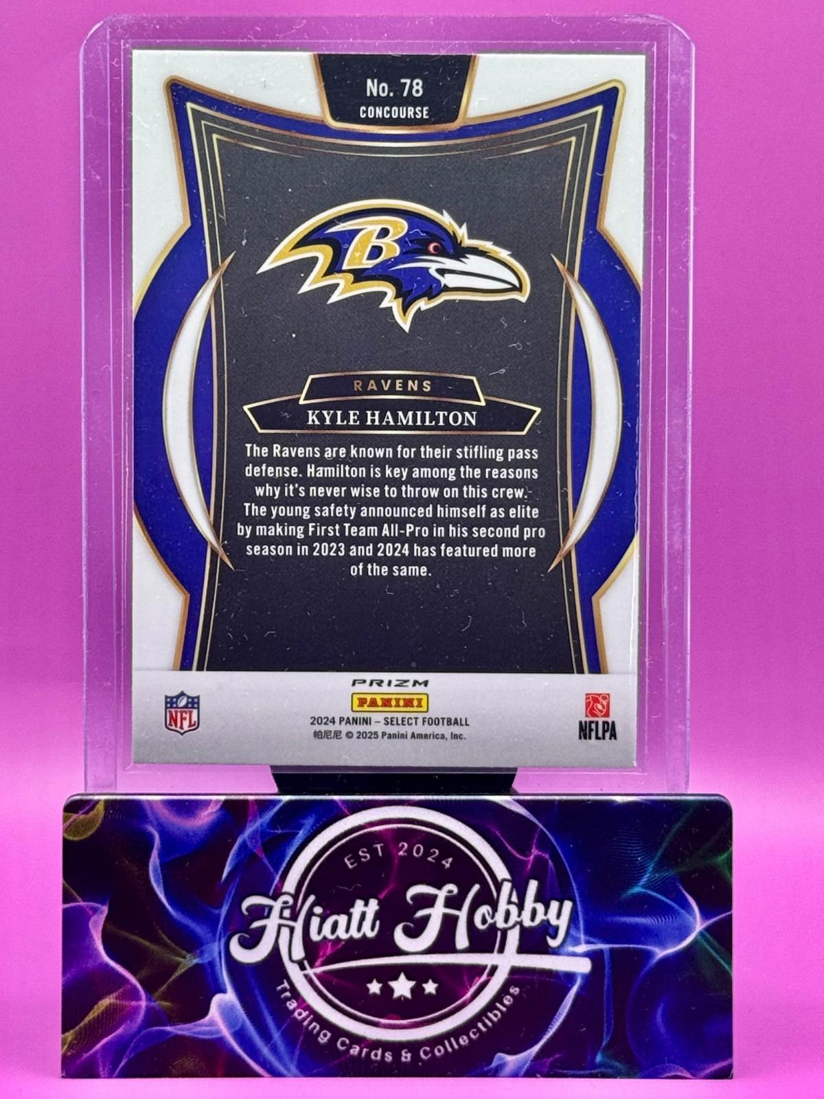 2024 Panini Select Football - Kyle Hamilton #78 - Red & Yellow Shock Prizm