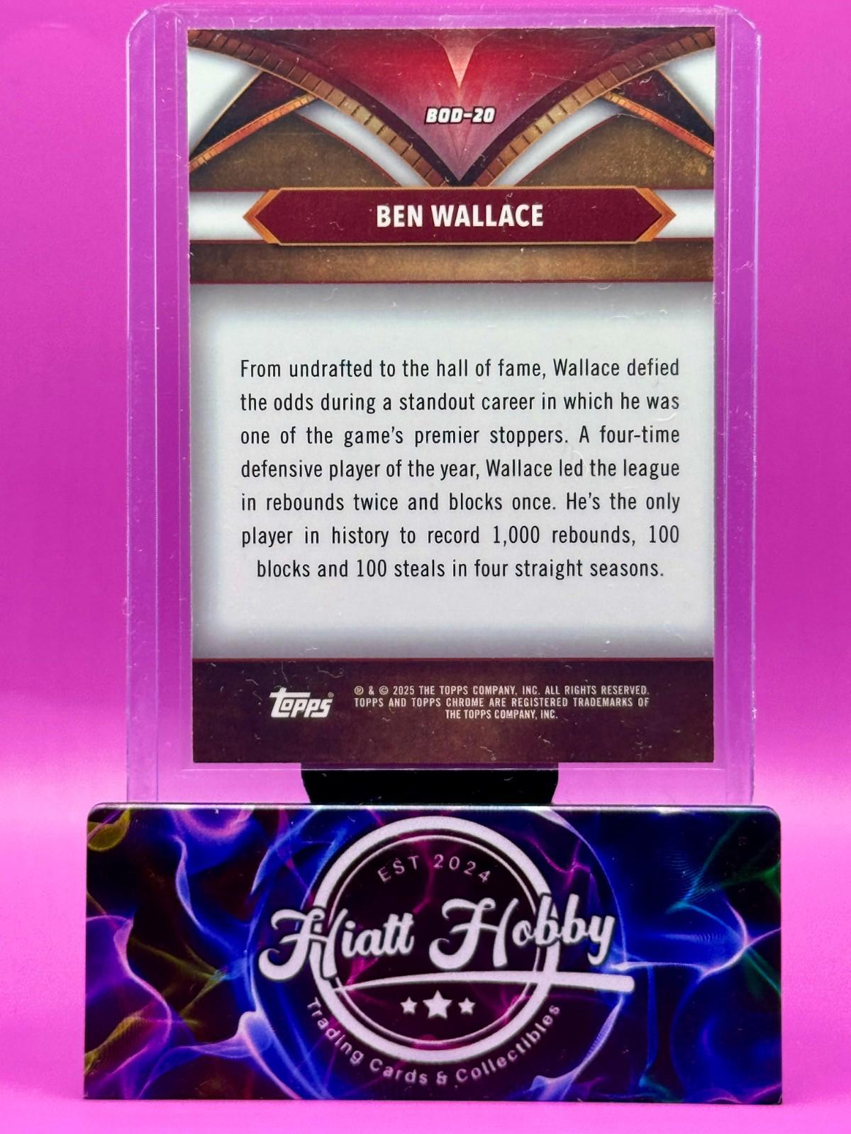2024-25 Topps Chrome Basketball - Ben Wallace #BOD-20 - Ball of Duty