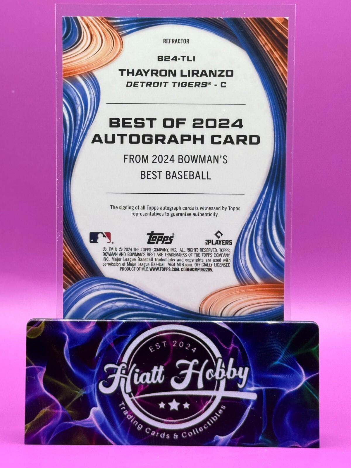 2024 Bowman's Best - Thayron Liranzo #B24-TLI - Refractor Auto (RC, AU)