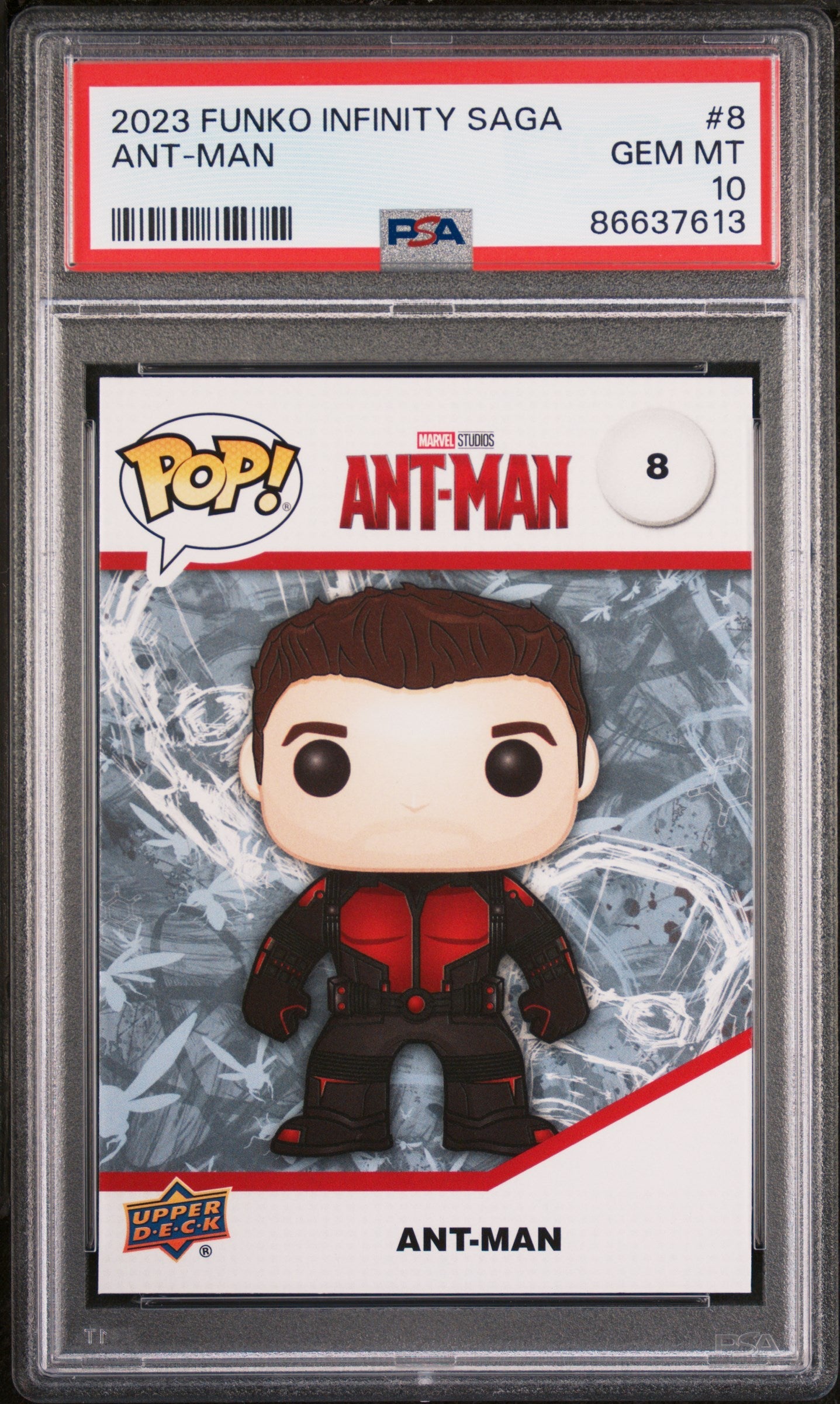 2023 UPPER DECK FUNKO POP MARVEL ANTMAN #8 PSA 10
