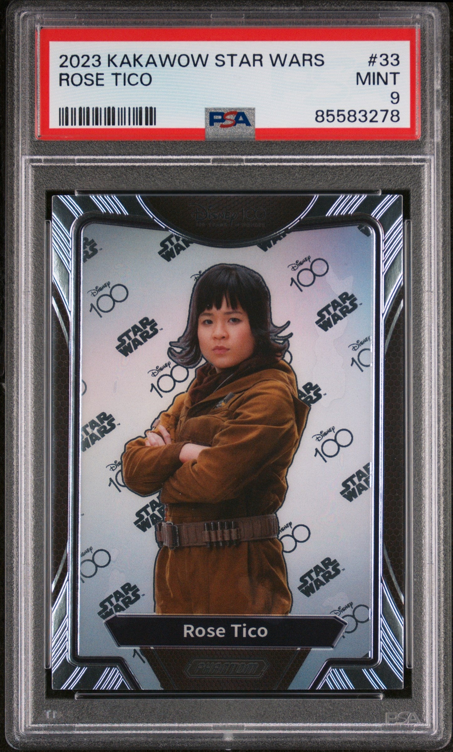 2023 KAKAWOW PHANTOM DISNEY 100 STAR WARS ROSE TICO #33 - PSA 9