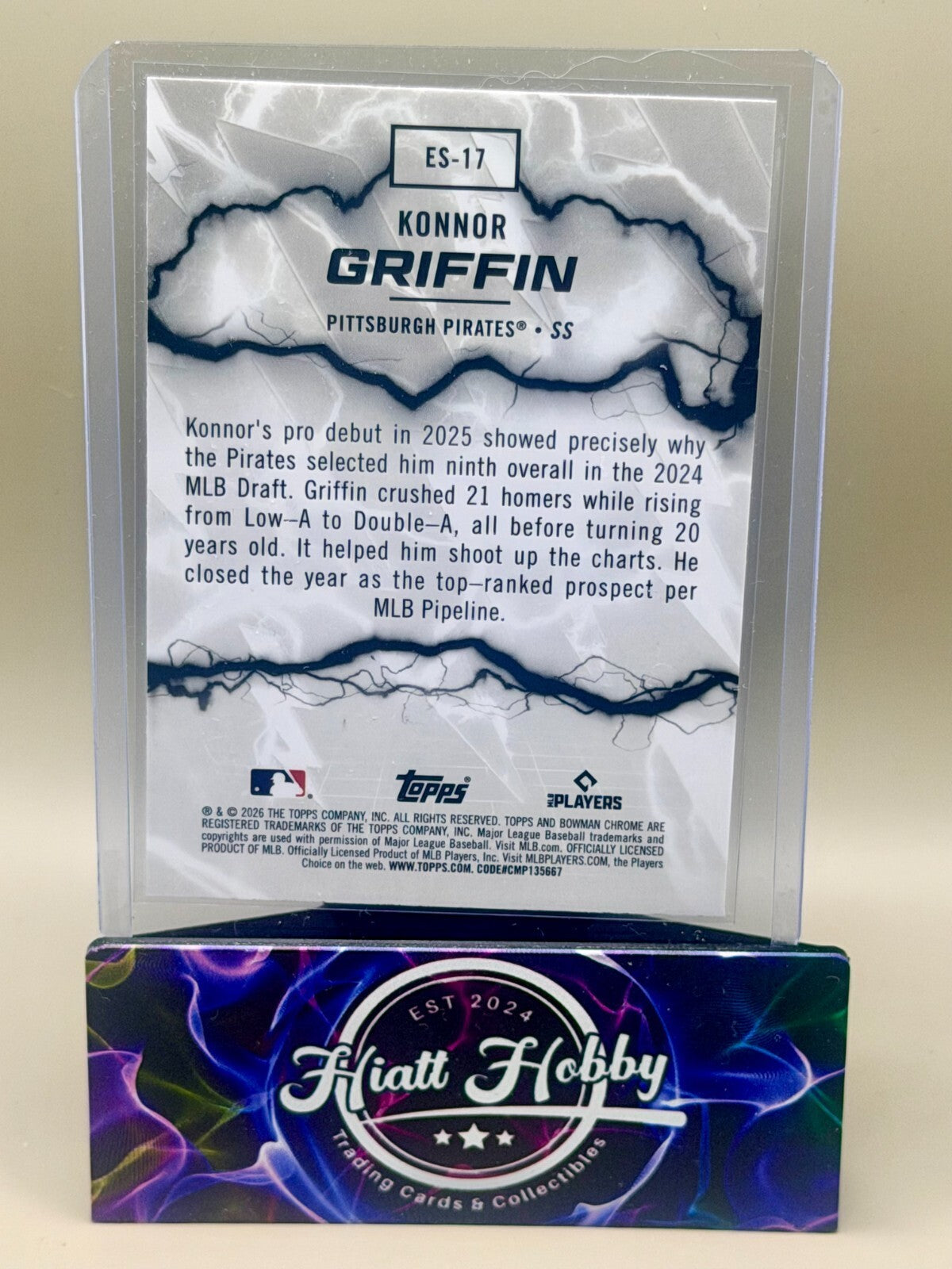 2026 Bowman Chrome - #ES-17 Konnor Griffin - Electric Sluggers - Mojo (RC)
