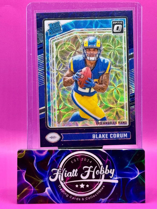 2024 Panini Donruss Optic - Blake Corum #208 Purple Scope Prizm (RC)