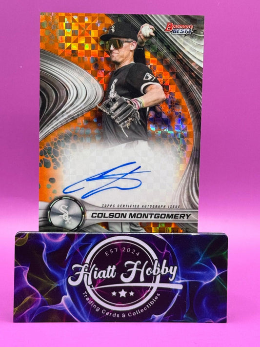 2024 Bowman Best Baseball - Colson Montgomery - Orange X-Fractor Auto /25