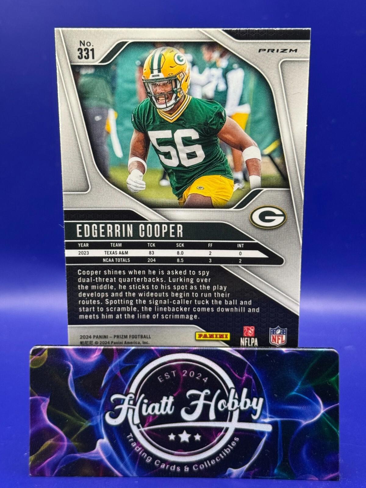 2024 Panini Prizm Football - Edgerrin Cooper #331 - Orange Disco Prizm