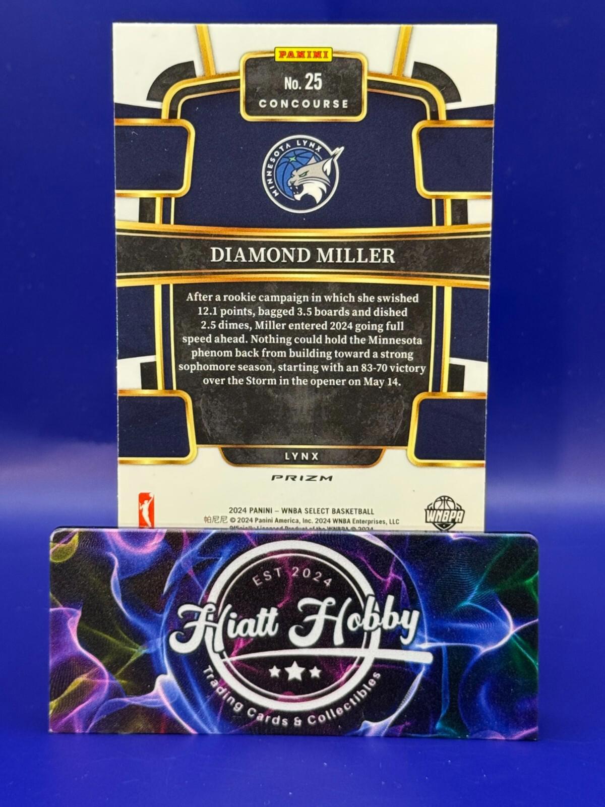 2024 Panini Select WNBA - Concourse #25 Diamond Miller - Silver Holo