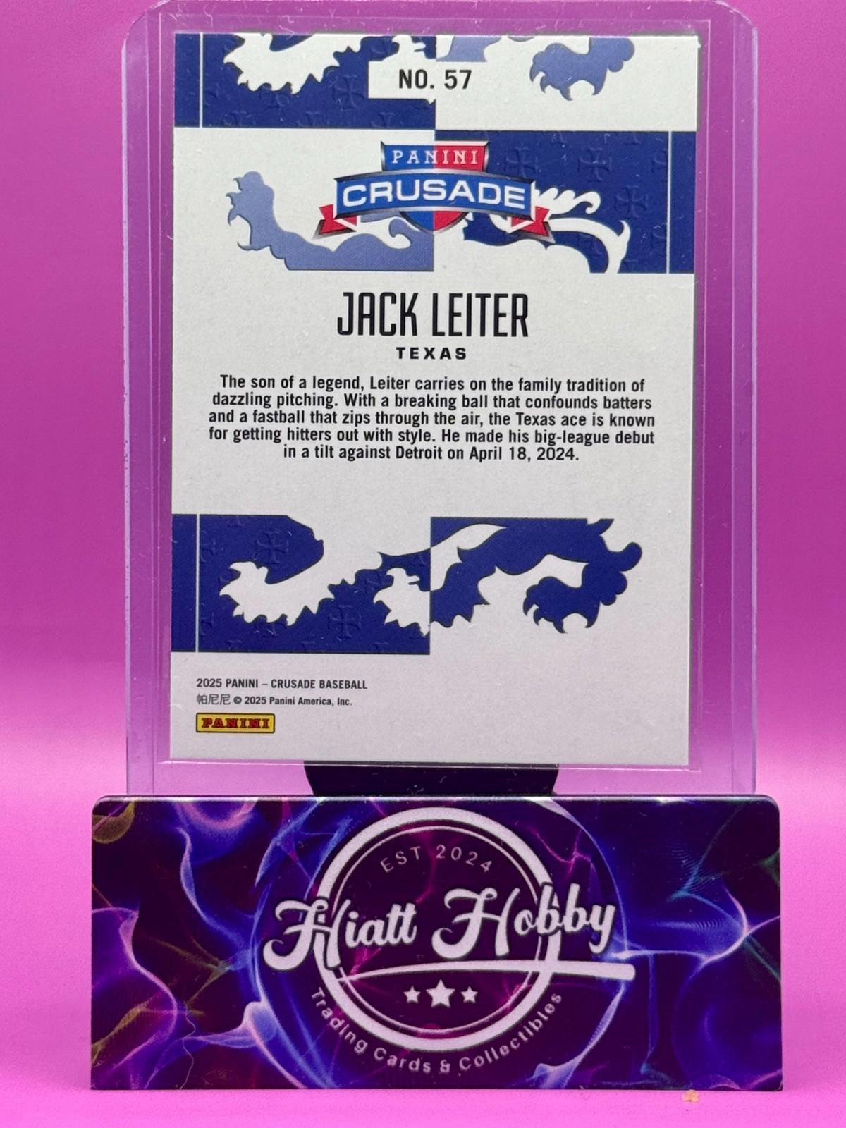 2025 Panini Crusade - Jack Leiter #57 - Silver (RC)