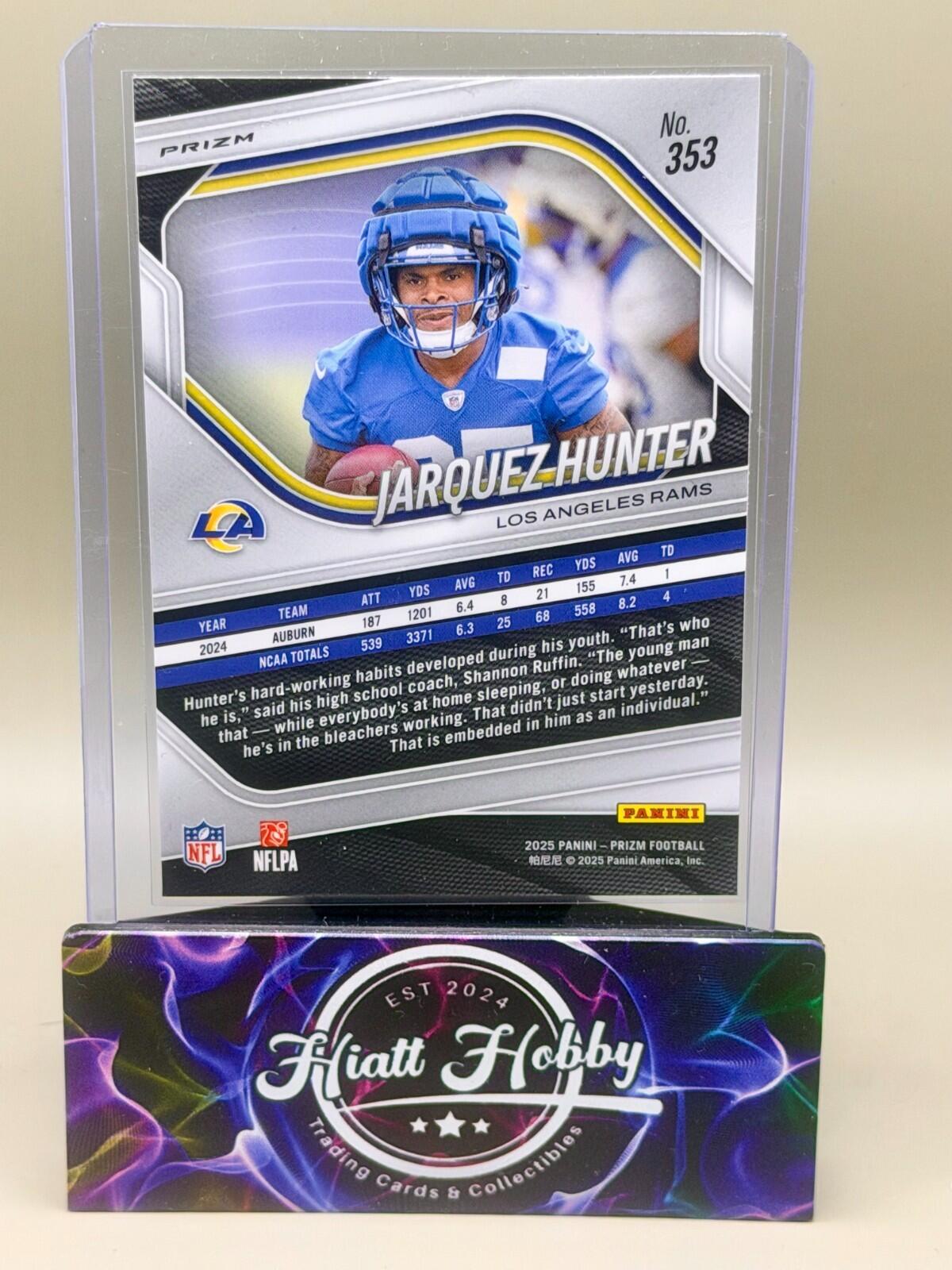 2025 Panini Prizm Football - #353 Jarquez Hunter - White Disco Prizm (RC)