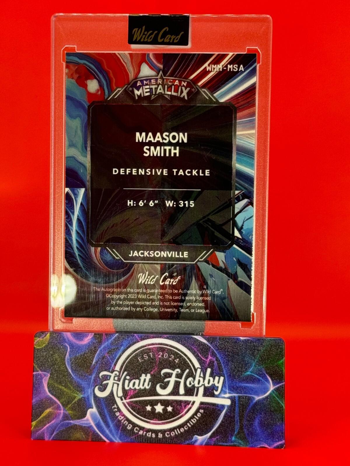 2023 Wild Card Metallix - Maason Smith #WMM-MSA - Blue Lava Auto /25
