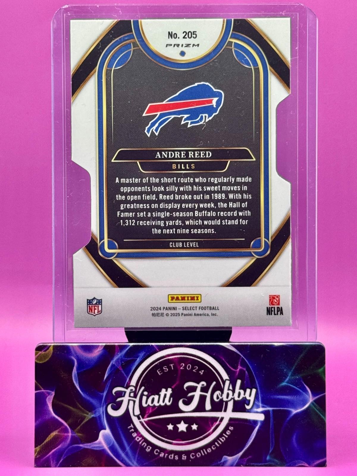 2024 Panini Select - Club Level - Andre Reed #205 Silver Prizm Die-Cut