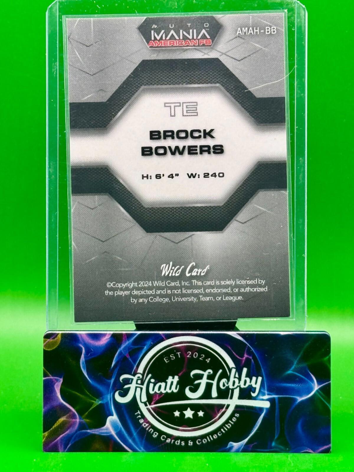 2024 Wild Card Auto Mania - Brock Bowers #AMAH-BB - Laser Eagle 1/1