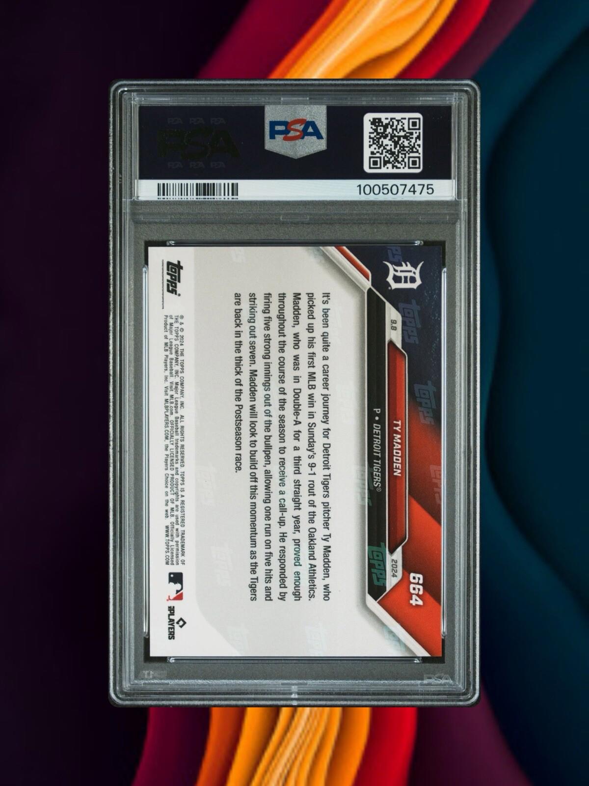 2024 Topps Now - #664 Ty Madden (RC) - PSA 10