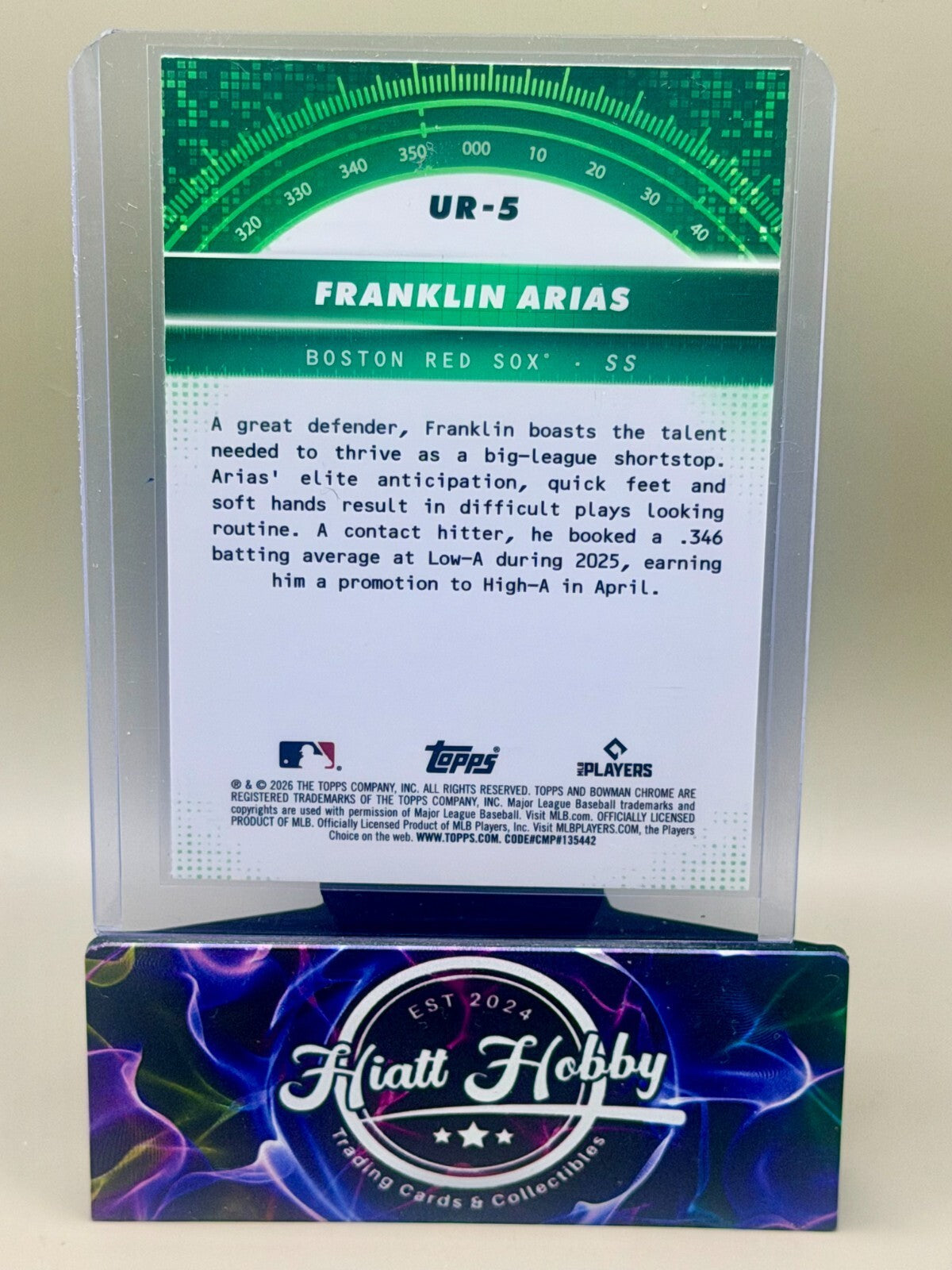 2026 Bowman Chrome Baseball - #UR-5 Franklin Arias - Under the Radar (RC)