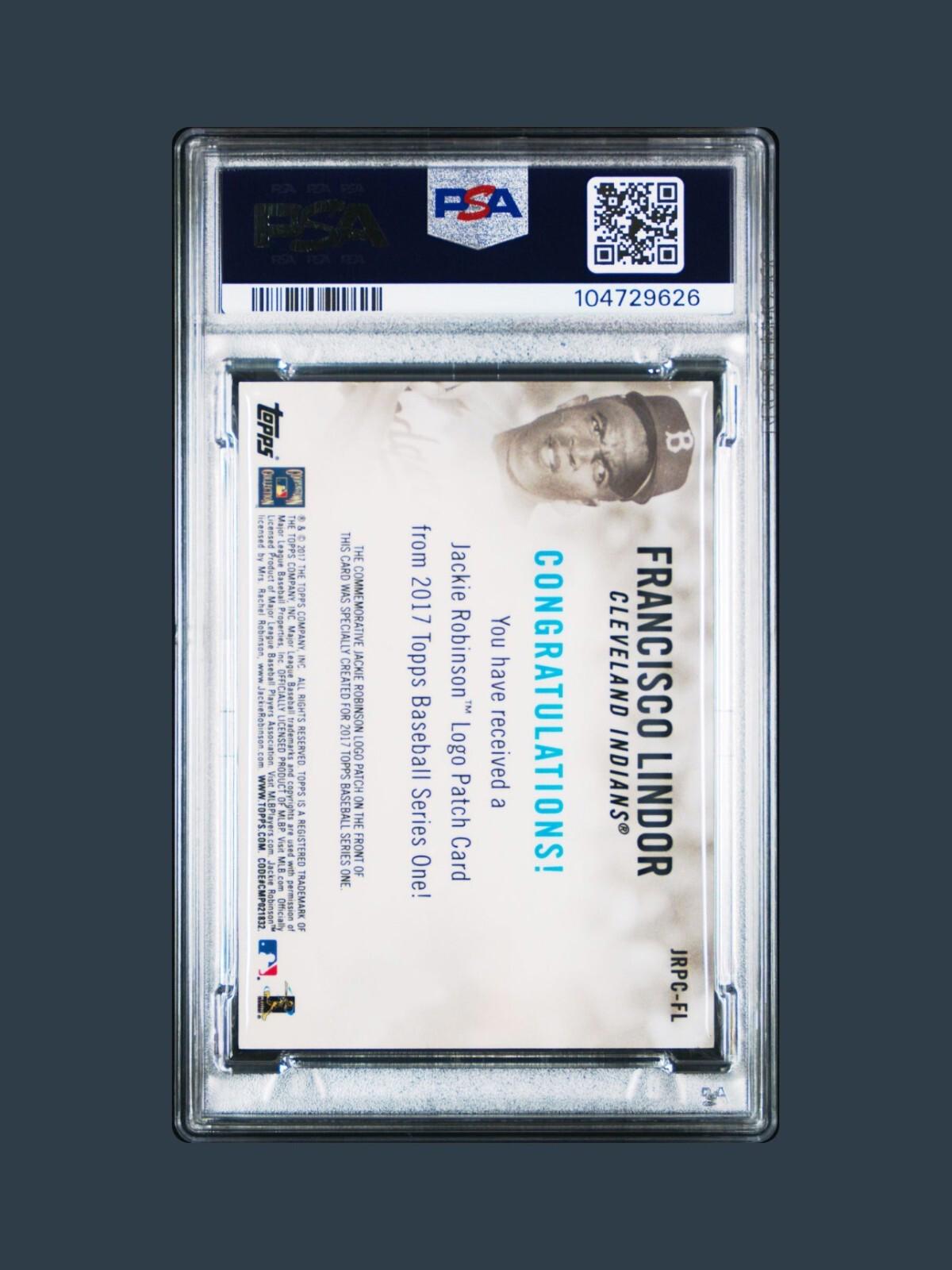 2017 Topps - Robinson Day Commemorative Patch Francisco Lindor #JRPC-FL -PSA 8