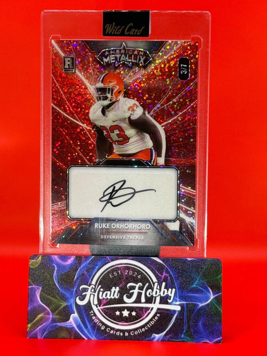 2023 Wild Card Metallix - Ruke Orhorhoro #WML-ROA - Speckled Rainbow Auto /7