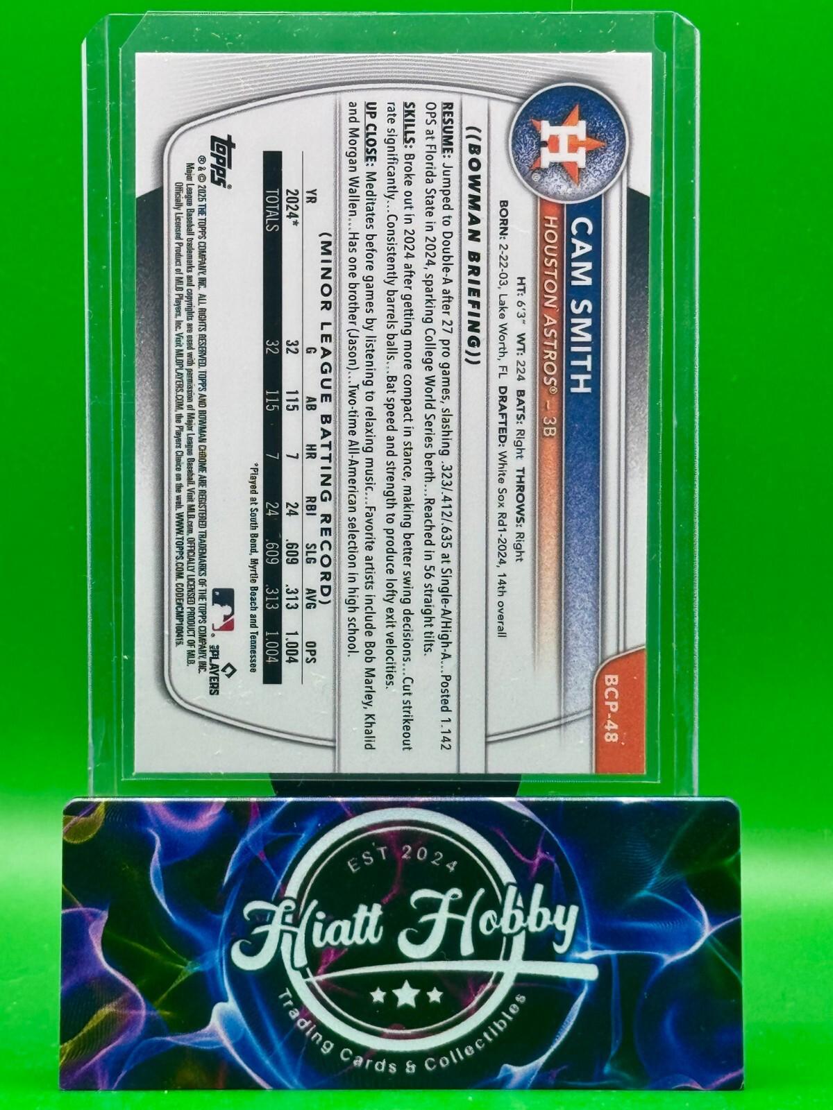 2025 Bowman Chrome - Cam Smith #BCP-48 - Reptillian Refractor