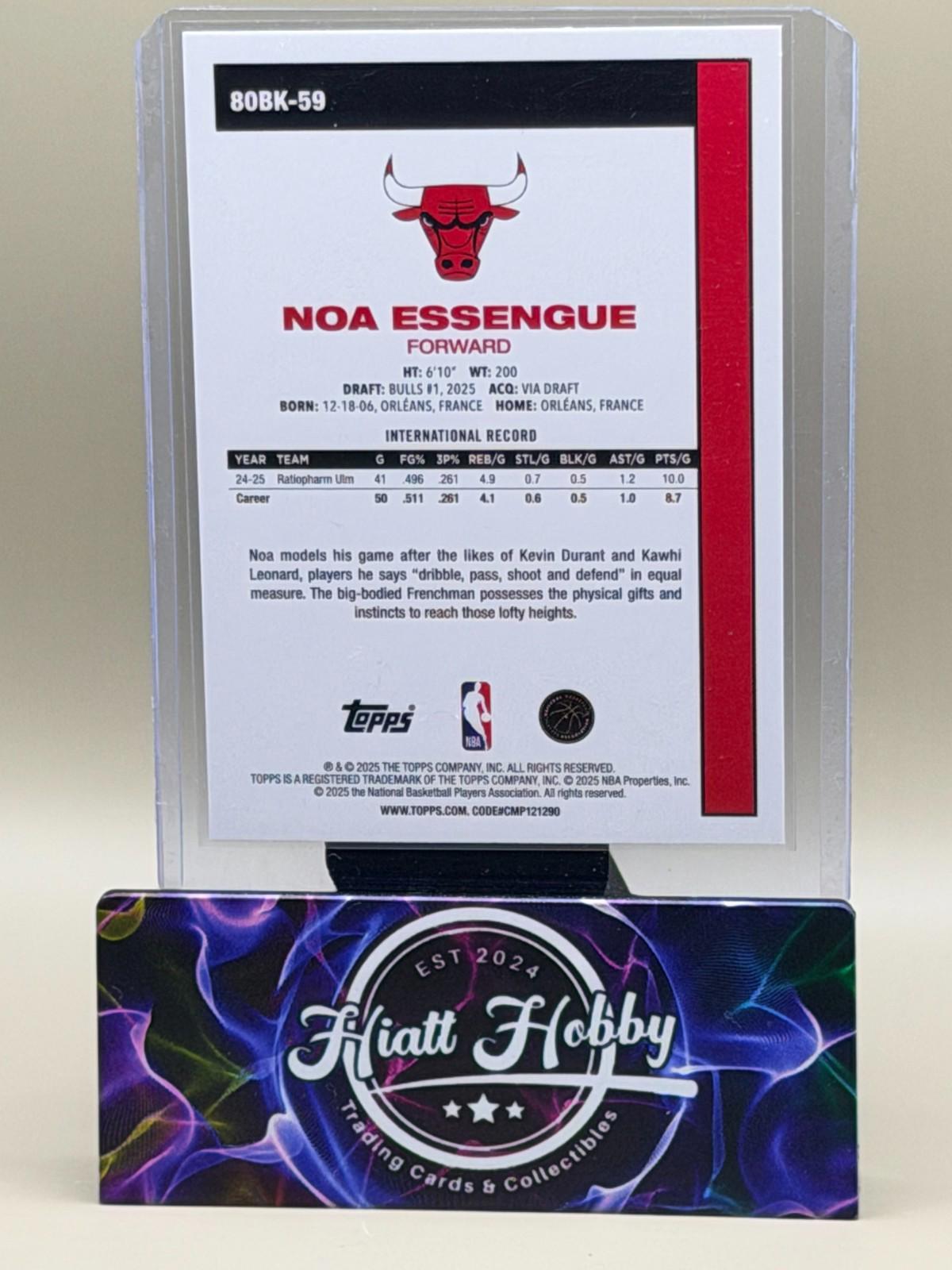 2025-26 Topps Basketball - Noa Essengue #80BK-59 - 45th Anniversary (RC)