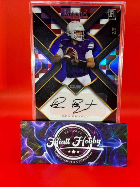 2023 Wild Card Auto Mania - Ben Bryant #AMAT-BB - Rainbow Foil Auto /5